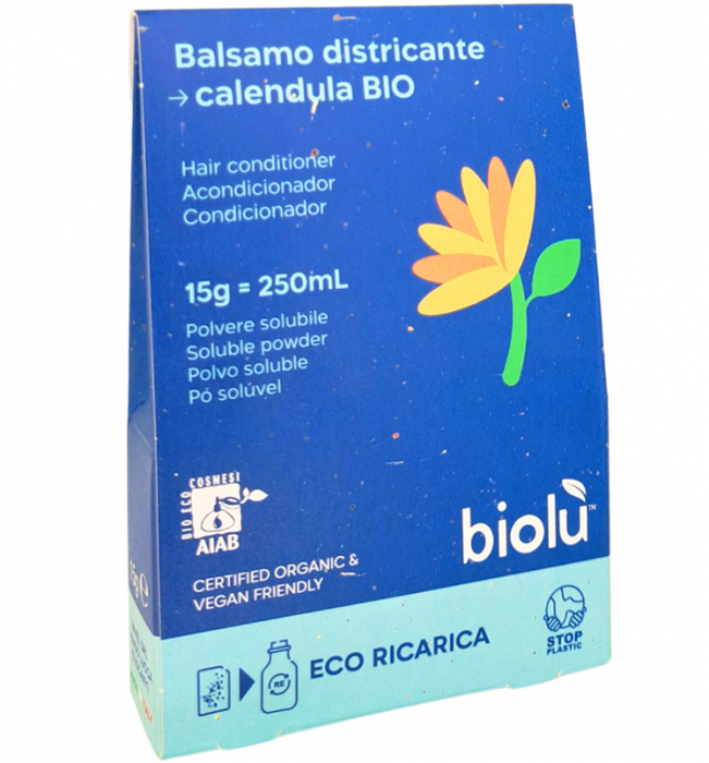 Balsam de par cu galbenele bio pudra 15g, eco-refill, Biolu                                          [1]