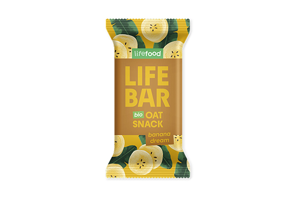 Baton de ovaz cu banane, bio, 40g, Lifebar                                                           [1]