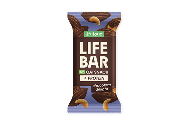 Baton proteic de ovaz cu ciocolata, bio, 40g, Lifebar                                                [1]