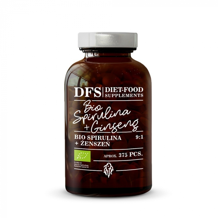 Bio Spirulina + ginseng - 375 tablete bio x 400mg - 150g [1]