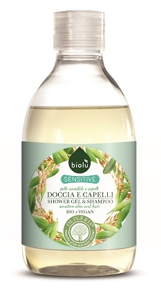Biolu Gel de dus - sampon pentru bebelusi si adulti, SENSITIVE bio 300ml                             [1]