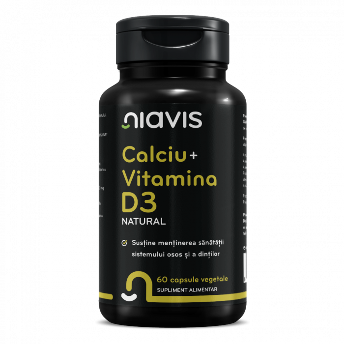 Calciu + Vitamina D3 Natural 60 cps [1]