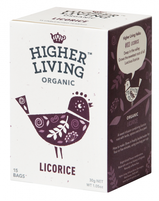 Ceai lemn dulce eco, 15 plicuri, Higher Living                                                       [1]