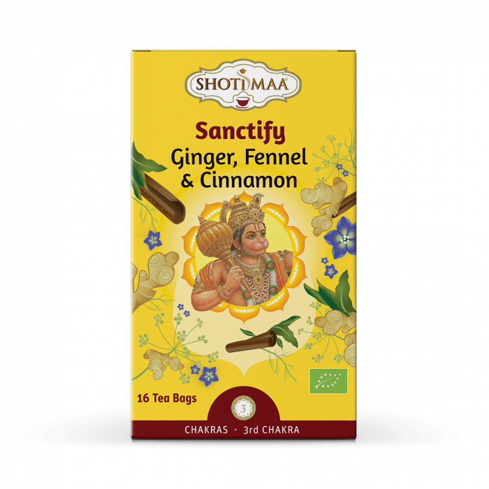 Ceai Shotimaa Chakras -Sanctify - ghimbir, fenicul si scortisoara bio 16dz [1]