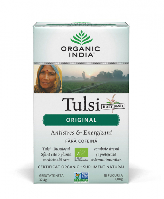 Ceai Tulsi (Busuioc Sfant) Original | Antistres Natural & Energizant, plicuri [1]