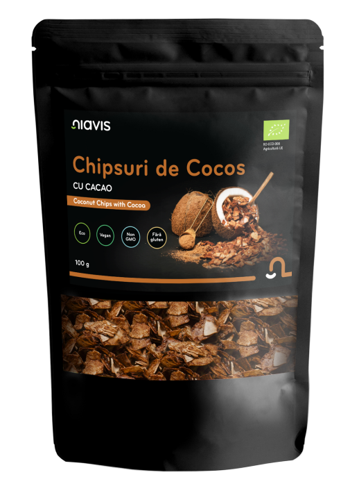Chipsuri de Cocos cu Cacao Ecologice/Bio 100g [3]