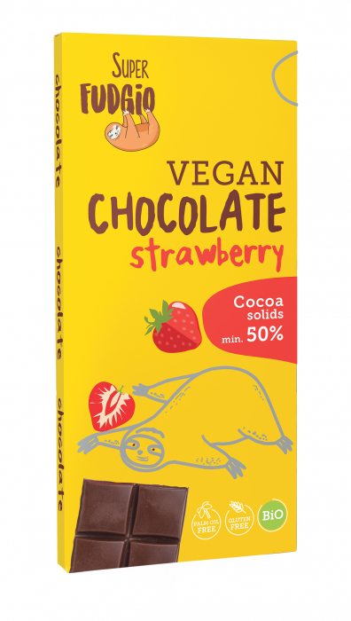 Ciocolata cu capsuni bio 80g Super Fudgio                                                            [1]