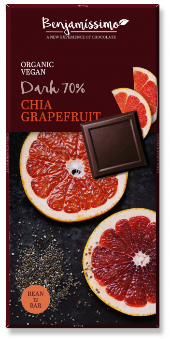 Ciocolata cu chia si grapefruit bio, 70g, Benjamissimo                                               [1]