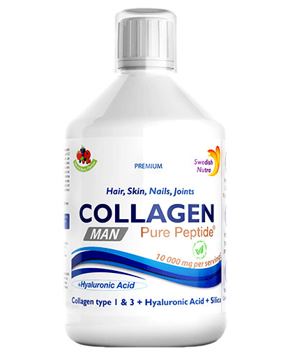 Colagen Lichid MAN pentru Bărbați – Hidrolizat Tip 1 si 3 cu 10000Mg cu 9 Ingrediente Active , 500 ml, Swedish Nutra [1]