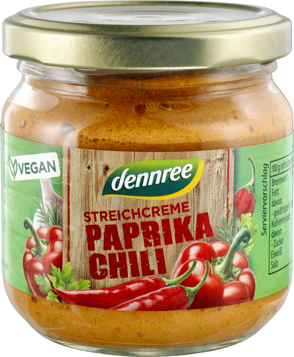 Crema tartinabila cu ardei rosu si chilli bio 180g Dennree                                           [1]