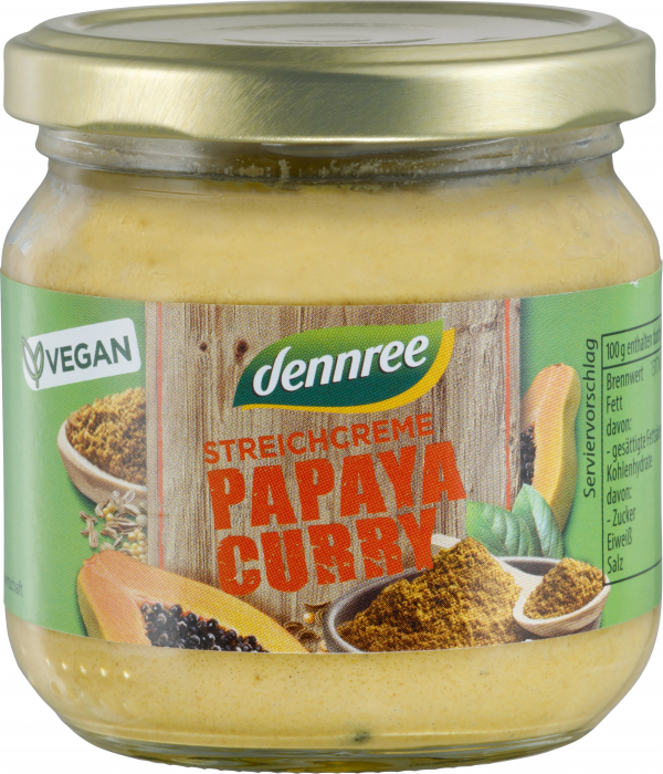 Crema tartinabila cu papaya si curry bio 180g Dennree                                                [1]