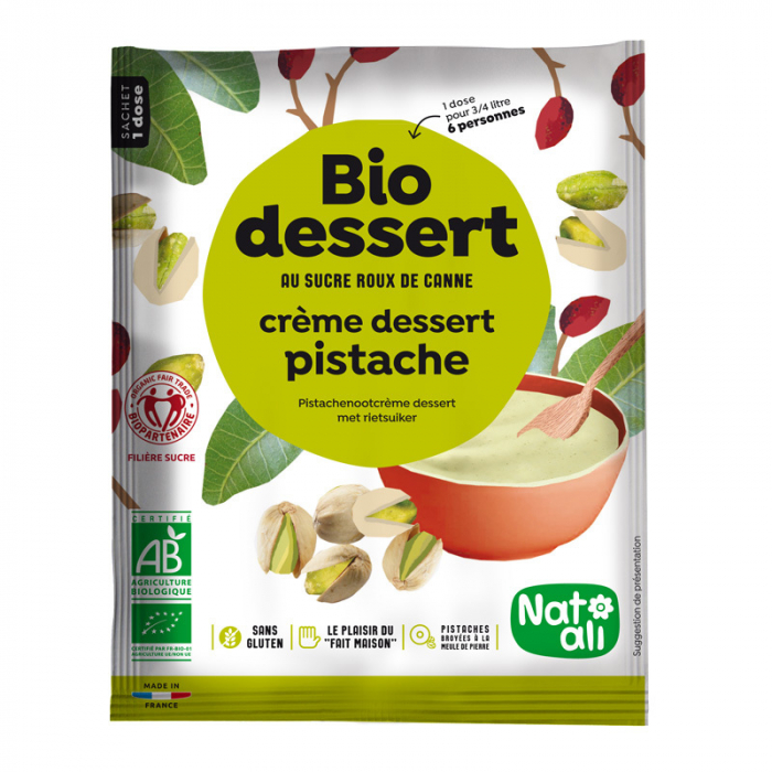 Desert crema cu fistic, bio, 60g, Nat-ali                                                            [1]