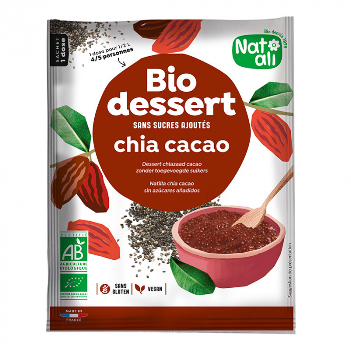 Desert cu chia si cacao, bio, 40g, Nat-ali                                                           [1]