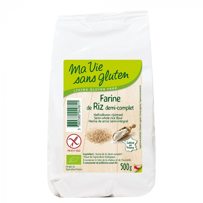 Faina de orez semiintegral - fara gluten 500g [1]
