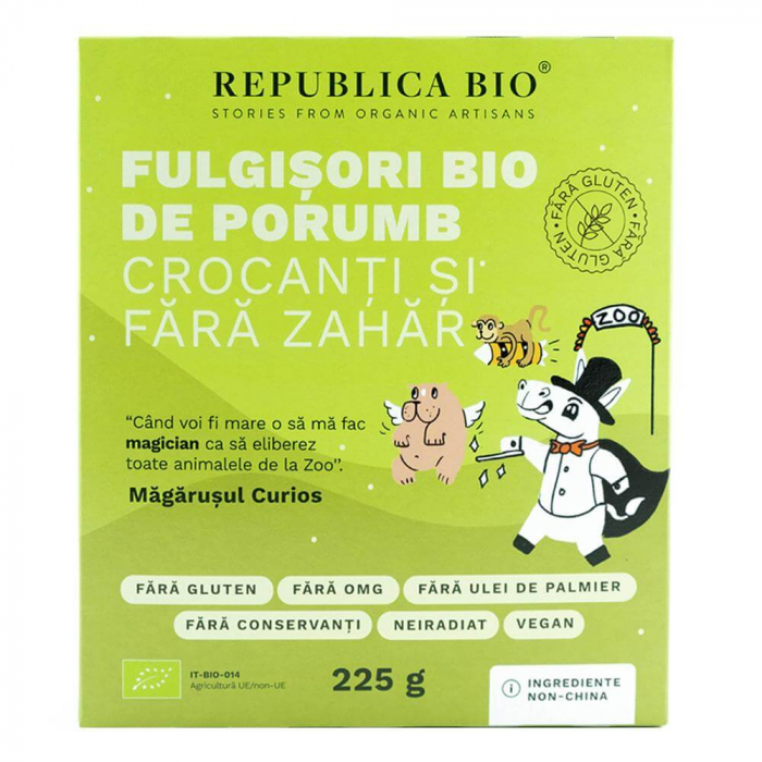 Fulgisori Bio de porumb crocanti si fara zahar FARA GLUTEN Republica BIO, bio, 225 g [1]