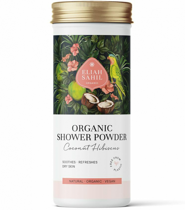Gel de dus pudra cu cocos si hibiscus bio 90g Eliah Sahil                                            [1]