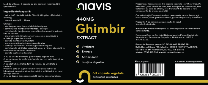 Ghimbir Extract 440mg 60cps [2]