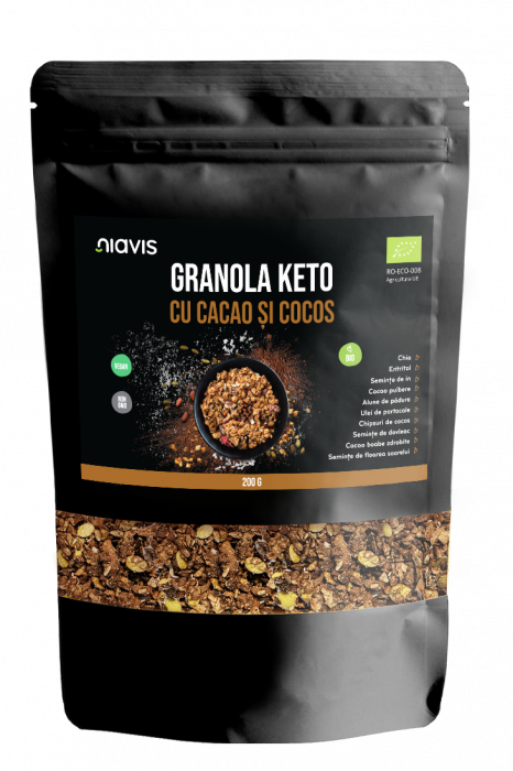 Granola Keto cu Cacao si Cocos Ecologica/BIO 200g [1]