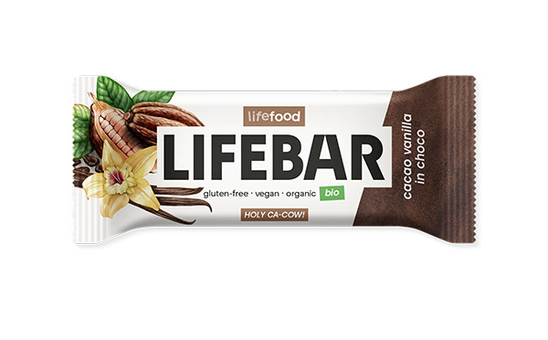 Lifebar baton cu cacao si vanilie in ciocolata raw bio 40g                                           [1]