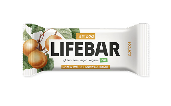 Lifebar baton cu caise, raw, bio, 40g, Lifefood                                                      [1]
