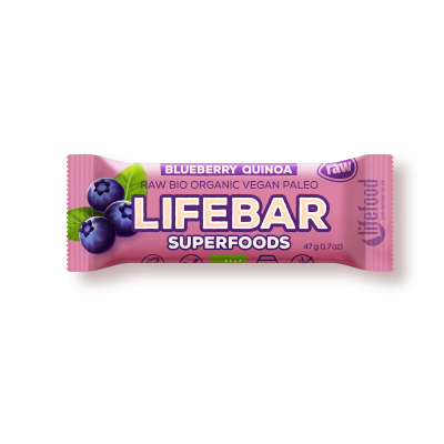 Lifebar plus baton cu afine si quinoa raw eco 47g [1]