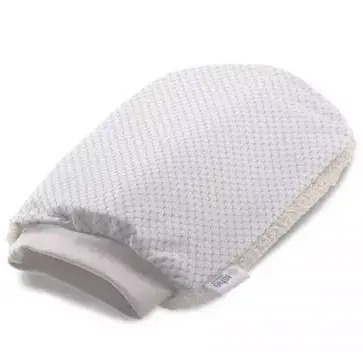 Manusa exfolianta din bumbac cu fir alb argintiu Isha                                                [1]