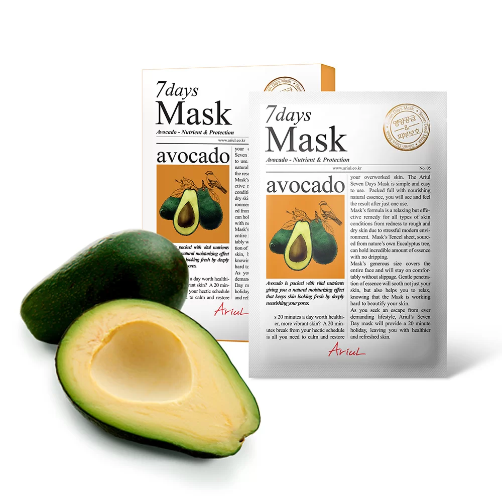 Mască Șervețel Ariul 7 Days Avocado, 20g [1]