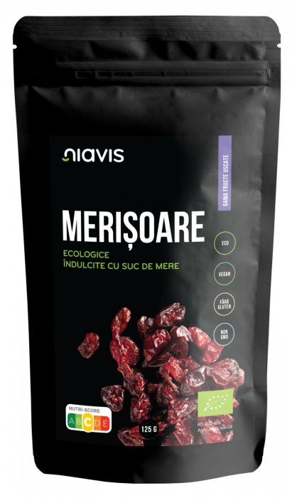 Merisoare Ecologice/BIO Indulcite cu Suc de Mere 125g [1]