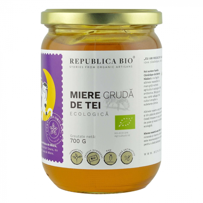 Miere de Tei ecologica cruda Republica BIO, 700 g [1]