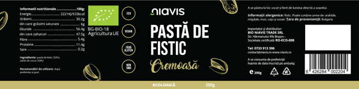 Pasta de Fistic Cremoasa Ecologica/BIO 200g [2]