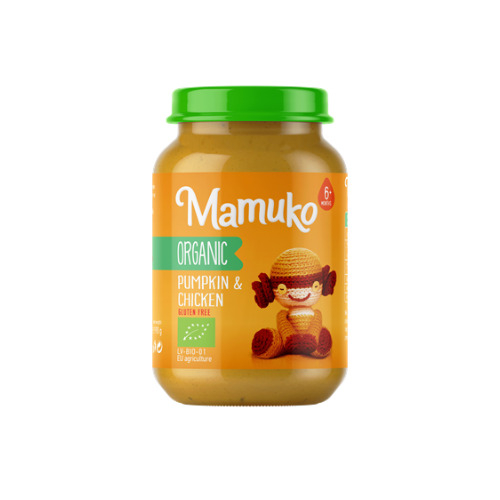 Piure de dovleac cu pui, bio, 190g, Mamuko                                                           [1]