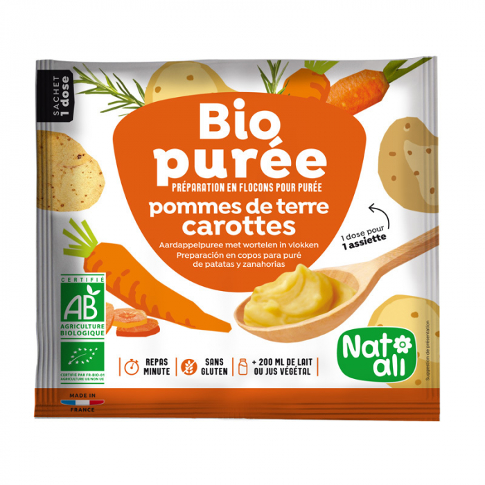 Piure instant de cartofi si morcovi, bio, 30g, Nat-ali                                               [1]
