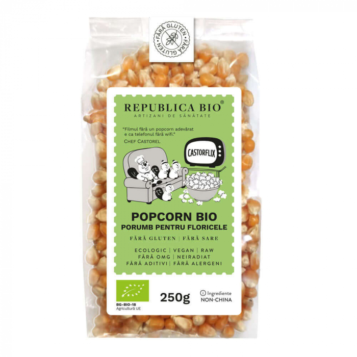 Popcorn Bio, Porumb pentru floricele FARA GLUTEN Republica BIO, 250g, ecologic [1]