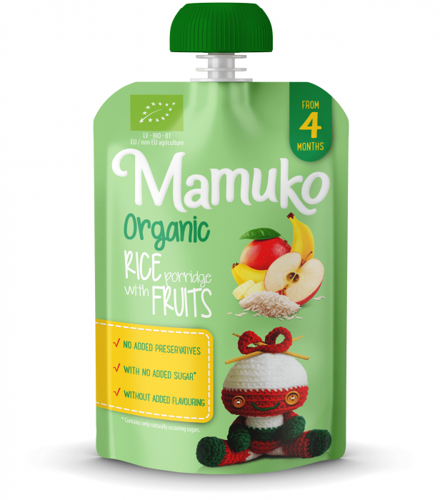 Porridge de orez cu fructe bio 100g Mamuko                                                           [1]