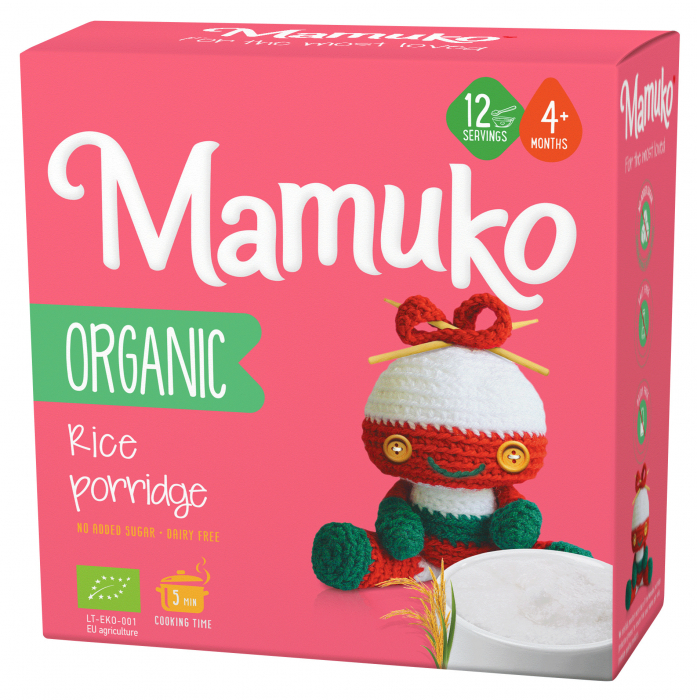 Porridge din orez bio, 4+ luni, 200g Mamuko                                                          [1]