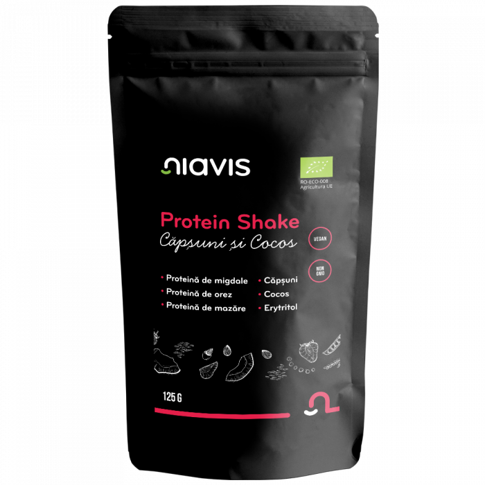 Protein Shake cu Capsuni si Cocos Ecologic/BIO 125g [1]