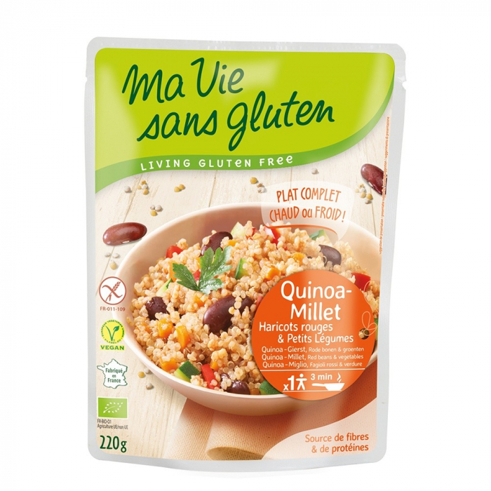 Quinoa si mei cu legume - fara gluten gata preparat 220g [1]