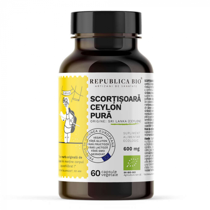 Scortisoara Ceylon pura ecologica Republica BIO, 60 capsule [1]