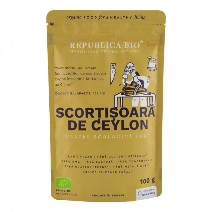 Scortisoara de Ceylon Ecologica, Originala, Certificata Republica BIO, 100 g [1]
