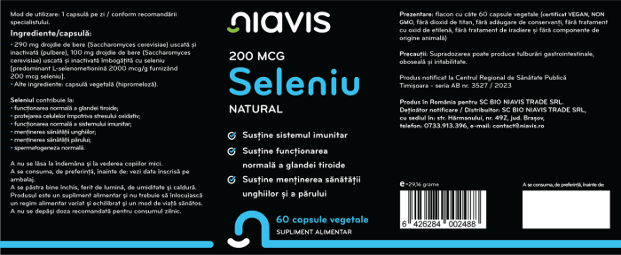 Seleniu Natural 200mcg 60 cps [2]