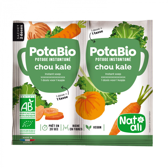 Supa instant cu varza kale si legume, bio, 2x 8.5g, Nat-ali                                          [1]