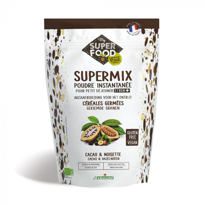 Supermix pentru micul dejun cu alune de padure si cacao bio 350g Germline                            [1]