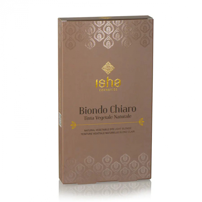 Vopsea de par naturala blond deschis, 100g, Isha                                                     [1]