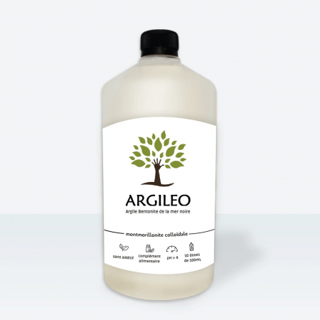 Alimente - Argila alba bentonita pentru uz intern, 1L, Argileo                                                 