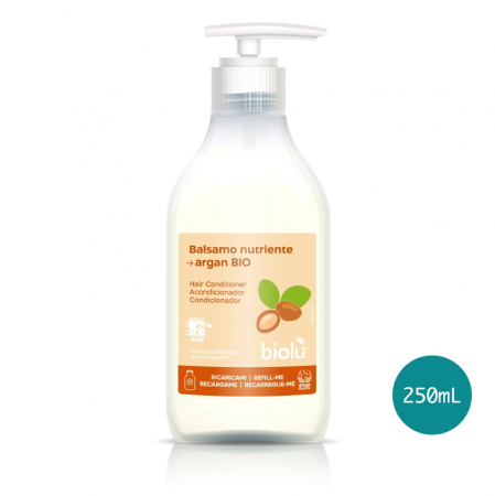 Produse - Balsam de par cu ulei de argan, bio, 250ml, Biolu                                                   