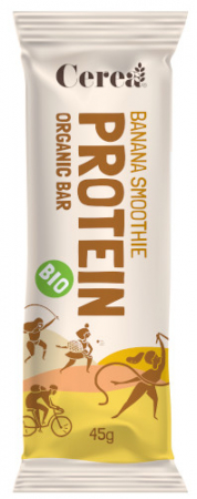 Gluten Free - Baton PROTEIN BANANA SMOOTHIE 45 g, bio, fara gluten