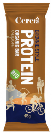 Gluten Free - Baton PROTEIN BROWNIE 45 g, bio, vegan, fara gluten