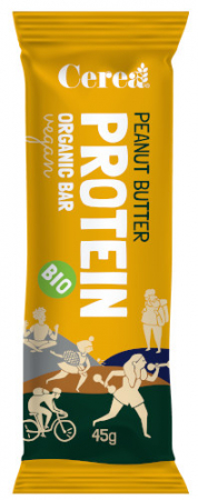 Gluten Free - Baton PROTEIN UNT DE ARAHIDE 45 g, bio, vegan, fara gluten