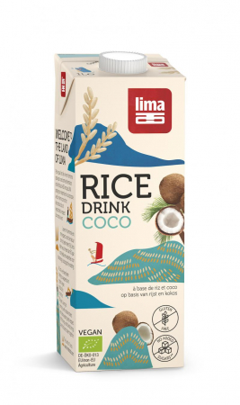 Produse - Bautura vegetala de orez cu cocos eco 1L Lima