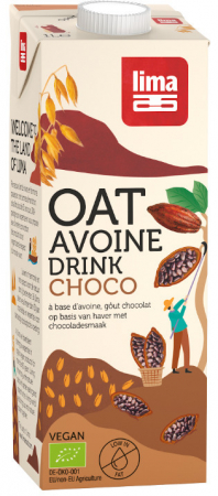 Produse - Bautura vegetala de ovaz cu ciocolata bio 1L, Lima                                                  